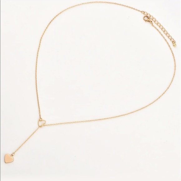 3/$30 Gold Heart Lariat Necklace - Picture 6 of 7
